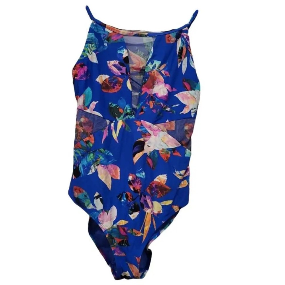 La Blanca Blue Floral One Piece Swimsuit